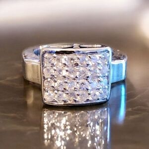 925 Sterling Silver Ring with Accents